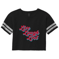 Live Laugh Loot (worn - Red Cyan) Scorecard Crop Tee | Artistshot