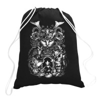 Samurai Cat Drawstring Bags | Artistshot