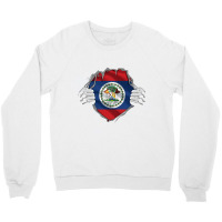 Super Belizean Heritage Proud Belize Roots Flag Pullover Hoodie Crewneck Sweatshirt | Artistshot