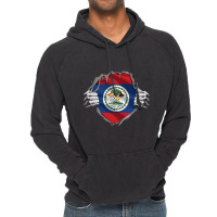 Super Belizean Heritage Proud Belize Roots Flag Pullover Hoodie Vintage Hoodie | Artistshot