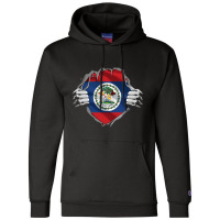 Super Belizean Heritage Proud Belize Roots Flag Pullover Hoodie Champion Hoodie | Artistshot