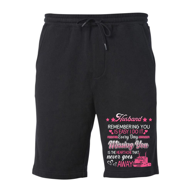 My Husband Truck Driver Proud Trucker Wife In Memories Fleece Short | Artistshot