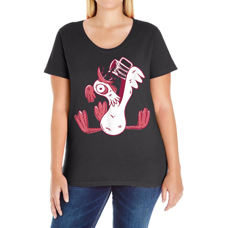 Funny Drunk Rooster For Feminist Dad Regulate Your Rooster T Shirt Ladies Curvy T-Shirt by cm-arts | Artistshot