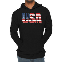 Usa Women Men Patriotic American Flag 4th Of July Lightweight Hoodie | Artistshot