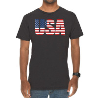 Usa Women Men Patriotic American Flag 4th Of July Vintage T-shirt | Artistshot