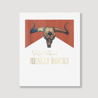 Ram Ranch Really Rocks Vintage Bull Skull Western Country Tank Top Portrait Canvas Print | Artistshot