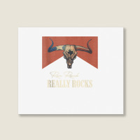 Ram Ranch Really Rocks Vintage Bull Skull Western Country Tank Top Landscape Canvas Print | Artistshot