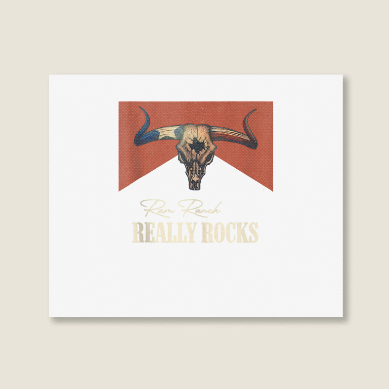 Ram Ranch Really Rocks Vintage Bull Skull Western Country Tank Top Landscape Canvas Print | Artistshot