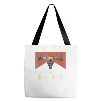 Ram Ranch Really Rocks Vintage Bull Skull Western Country Tank Top Tote Bags | Artistshot