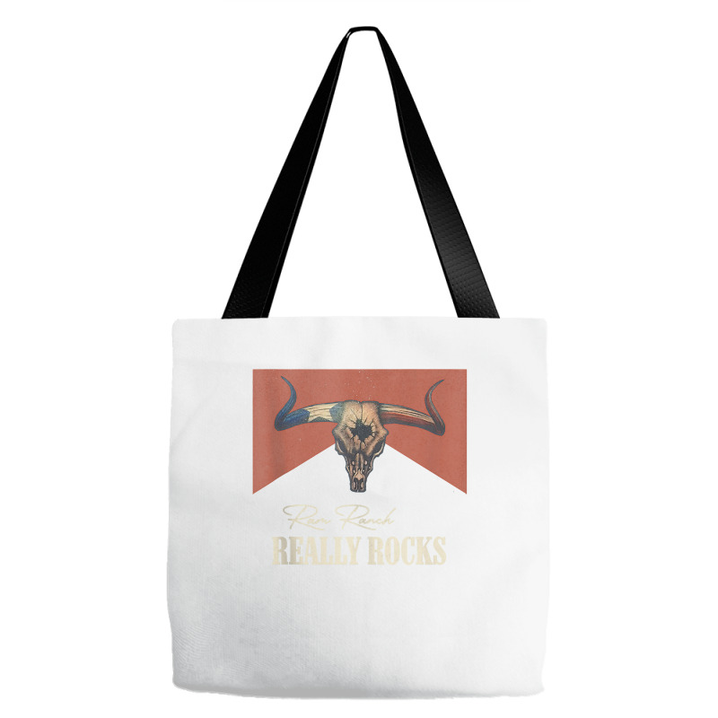 Ram Ranch Really Rocks Vintage Bull Skull Western Country Tank Top Tote Bags | Artistshot