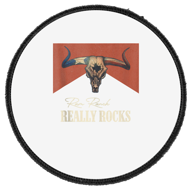 Ram Ranch Really Rocks Vintage Bull Skull Western Country Tank Top Round Patch | Artistshot