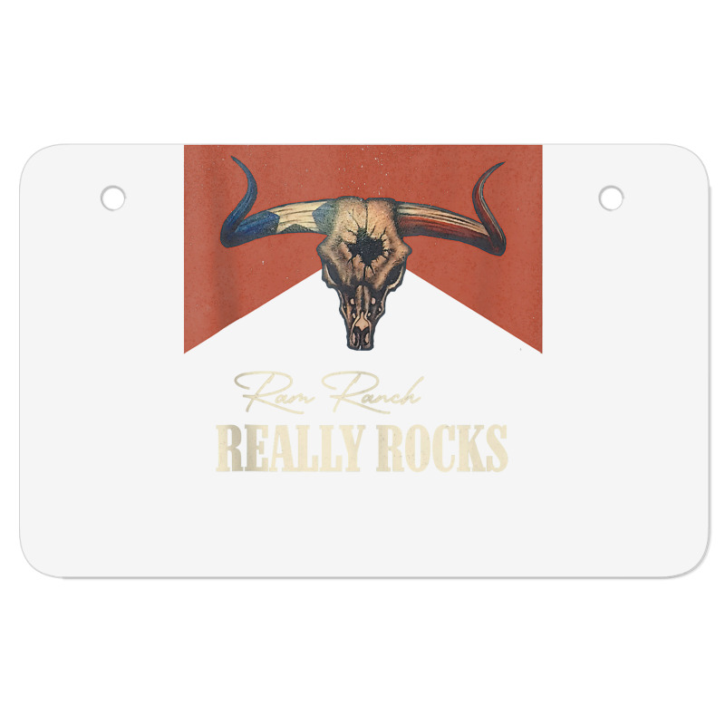 Ram Ranch Really Rocks Vintage Bull Skull Western Country Tank Top Atv License Plate | Artistshot