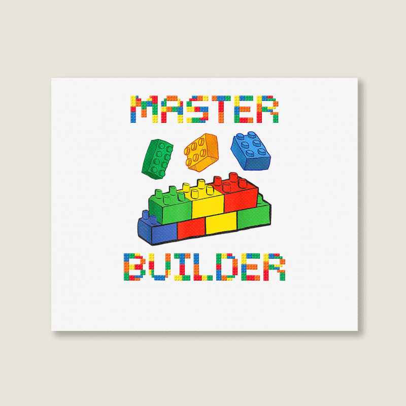 Brick Builder Blocks Building Master Builder Funny Toys Kids Landscape Canvas Print | Artistshot