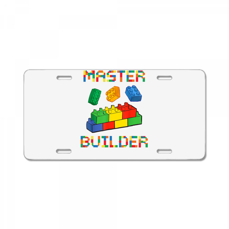 Brick Builder Blocks Building Master Builder Funny Toys Kids License Plate | Artistshot