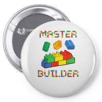 Brick Builder Blocks Building Master Builder Funny Toys Kids Pin-back Button | Artistshot