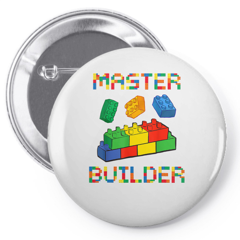 Brick Builder Blocks Building Master Builder Funny Toys Kids Pin-back Button | Artistshot