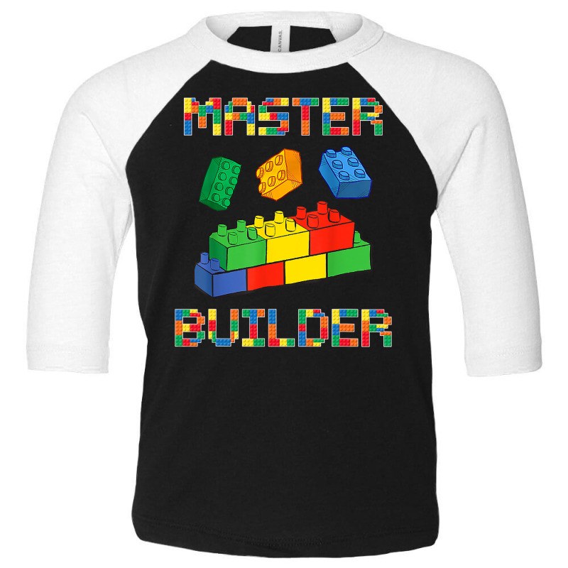 Brick Builder Blocks Building Master Builder Funny Toys Kids Toddler 3/4 Sleeve Tee | Artistshot