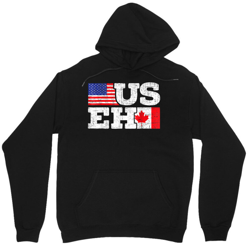 Useh Leaf Canadian American Flag Canada Usa Flag Gift Unisex Hoodie | Artistshot