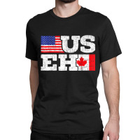 Useh Leaf Canadian American Flag Canada Usa Flag Gift Classic T-shirt | Artistshot