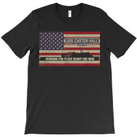 Uss Carter Hall Lsd-50 Dock Landing Ship American Flag T-shirt | Artistshot