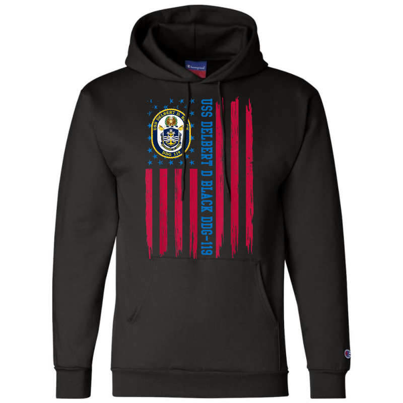 Uss Delbert D Black Ddg-119 American Flag Destroyer Ship Champion Hoodie | Artistshot