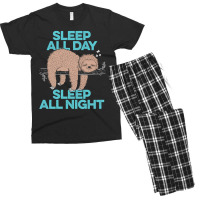 Sleep All Day Sleep All Night Men's T-shirt Pajama Set | Artistshot