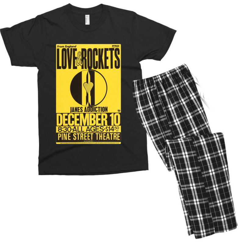 For Mens Womens Love And Rockets Jane_s Addiction Music Vintage Retro Men's T-shirt Pajama Set by cm-arts | Artistshot