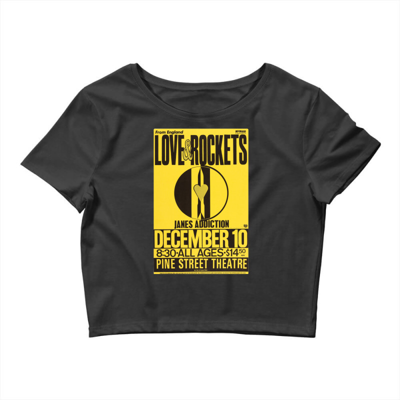 For Mens Womens Love And Rockets Jane_s Addiction Music Vintage Retro Crop Top by cm-arts | Artistshot