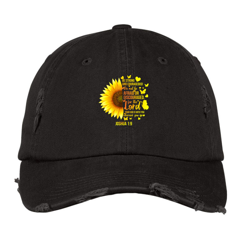 Christian Sunflower Joshua 19 Bible Verse, Girls Pretty Vintage Cap | Artistshot