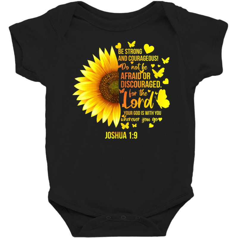 Christian Sunflower Joshua 19 Bible Verse, Girls Pretty Baby Bodysuit by Min01 | Artistshot