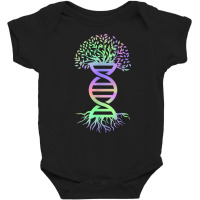 Awesome Biology Colors Shirt Dna Genetics Tree Of Life T Shirt Baby Bodysuit | Artistshot