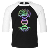 Awesome Biology Colors Shirt Dna Genetics Tree Of Life T Shirt Toddler 3/4 Sleeve Tee | Artistshot