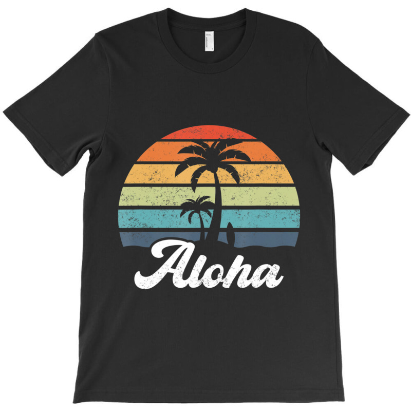 Aloha Hawaii Hawaiian Island Palm Beach Surfboard Surf T-Shirt by cm-arts | Artistshot