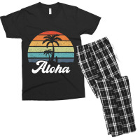 Aloha Hawaii Hawaiian Island Palm Beach Surfboard Surf Men's T-shirt Pajama Set | Artistshot