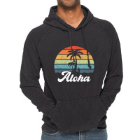 Aloha Hawaii Hawaiian Island Palm Beach Surfboard Surf Vintage Hoodie | Artistshot