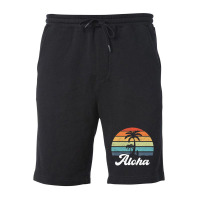 Aloha Hawaii Hawaiian Island Palm Beach Surfboard Surf Fleece Short | Artistshot