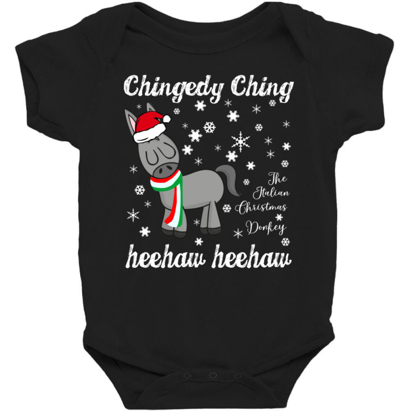 Dominick The Christmas Donkey Italian Christmas Donkey Baby Bodysuit by cm-arts | Artistshot