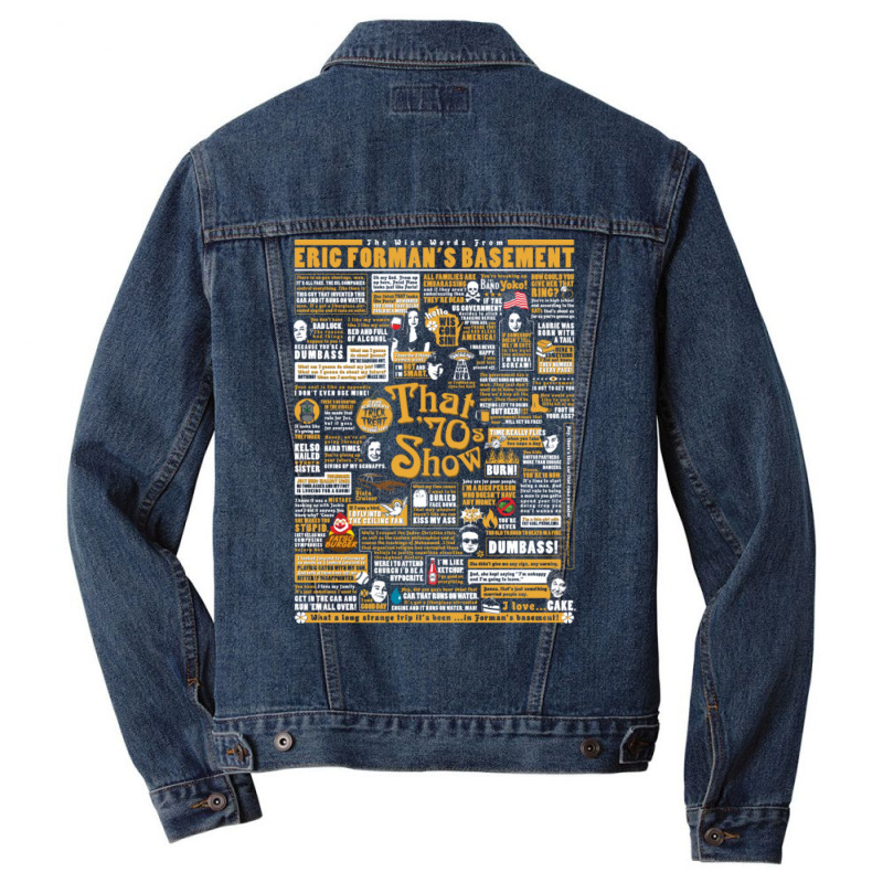 The Wise Words From Eric Forman's Basement Men Denim Jacket by cm-arts | Artistshot