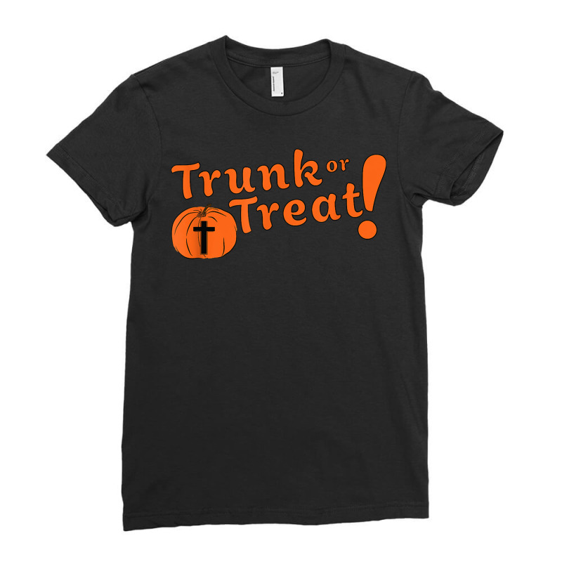 Trunk Or Treat Cute Christian Halloween T Shirt Ladies Fitted T-Shirt by cm-arts | Artistshot