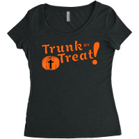 Trunk Or Treat Cute Christian Halloween T Shirt Women's Triblend Scoop T-shirt | Artistshot