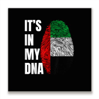 Fingerprint Dna Biometry Flag Arabic Emirates T Shirt Metal Print Square | Artistshot