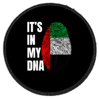 Fingerprint Dna Biometry Flag Arabic Emirates T Shirt Round Patch | Artistshot