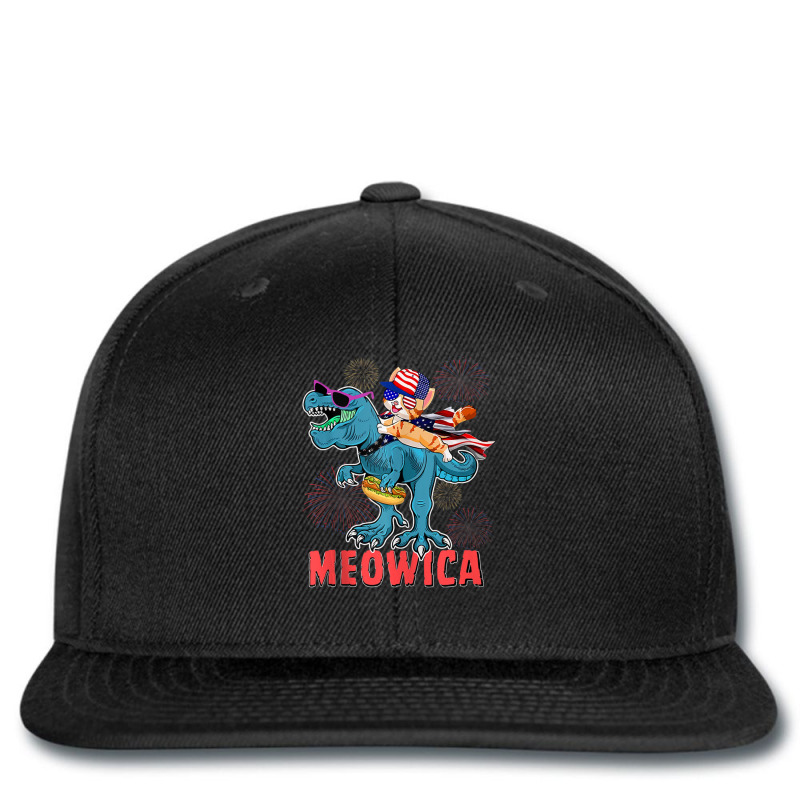 4h Of July Meowica Ca Riding Rex Dinosaur Usa Flag Boys Printed hat by cm-arts | Artistshot