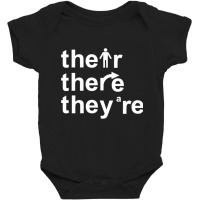 Their, There, They're. Baby Bodysuit | Artistshot