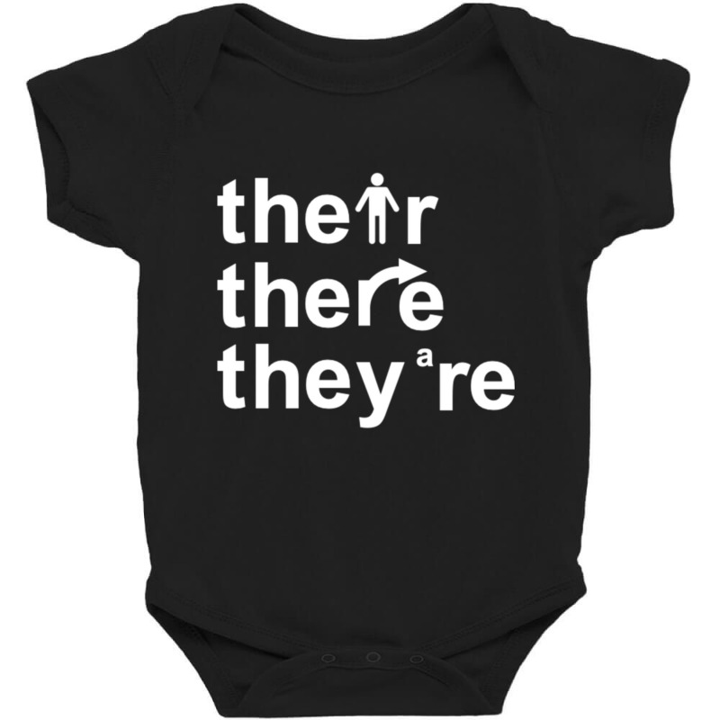 Their, There, They're. Baby Bodysuit by cm-arts | Artistshot