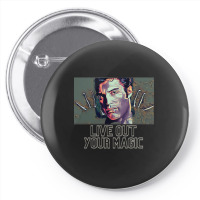 Live Out Your Magic (famous Face With Hands Fingers) Pin-back Button | Artistshot