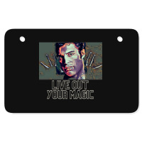 Live Out Your Magic (famous Face With Hands Fingers) Atv License Plate | Artistshot