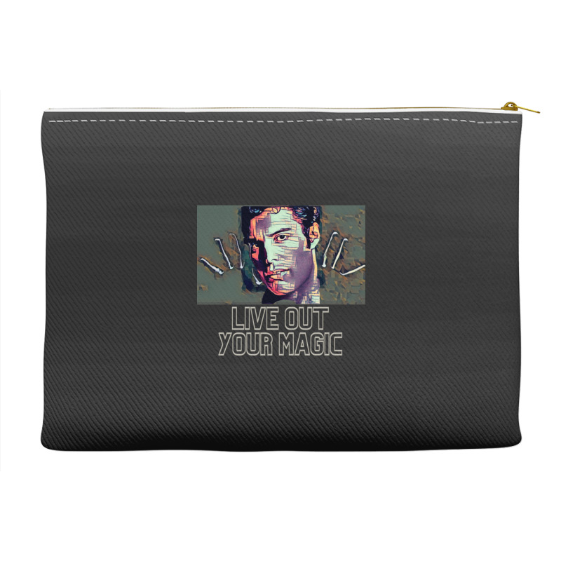 Live Out Your Magic (famous Face With Hands Fingers) Accessory Pouches | Artistshot