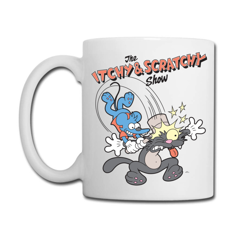 Us The Simpsons Itchy & Scratchy Hammer 01 Heather Grey H Pullover Hoo Coffee Mug | Artistshot