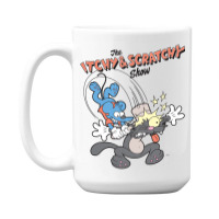 Us The Simpsons Itchy & Scratchy Hammer 01 Heather Grey H Pullover Hoo 15 Oz Coffee Mug | Artistshot